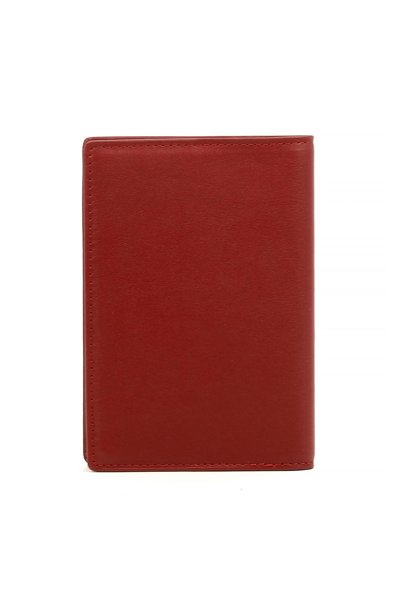 HEXAGONA Θήκη διαβατηρίου δερμάτινη κόκκινη H03YT