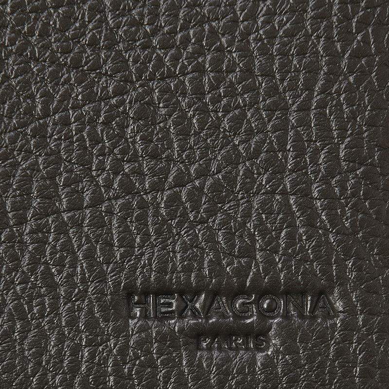HEXAGONA Ανδρικό πορτοφόλι δερμάτινο RFID λαδί HRF02W