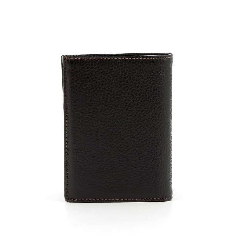 HEXAGONA Ανδρικό καφέ πορτοφόλι από δέρμα WP54F