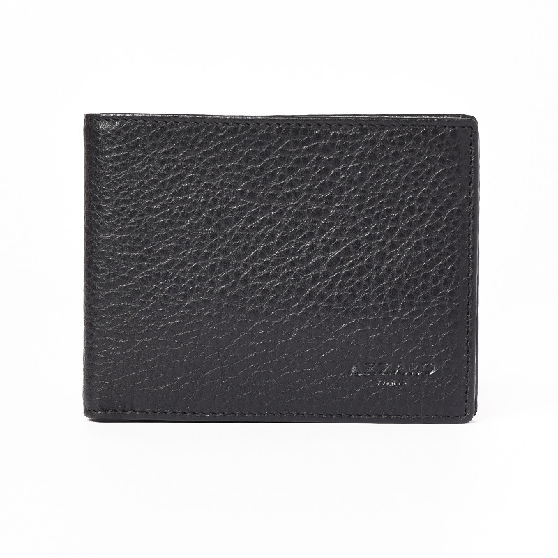 AZZARO Ανδρικό πορτοφόλι οριζόντιο σε μαύρο δέρμα RFID AZD82SK