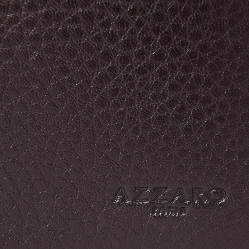 AZZARO Ανδρικό καφέ πορτοφόλι δερμάτινο όρθιο δυο φύλλων με RFID AZZ68GT