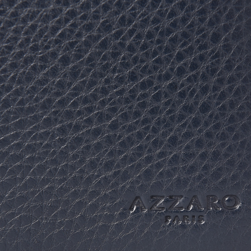 AZZARO Ανδρικό μπλέ πορτοφόλι δερμάτινο όρθιο δυο φύλλων με RFID AZZ68GT