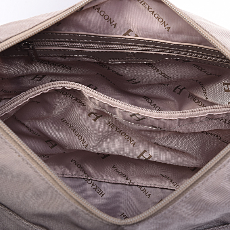 Τσάντα χιαστί μπλέ ύφασμα με δέρμα ASD01HY