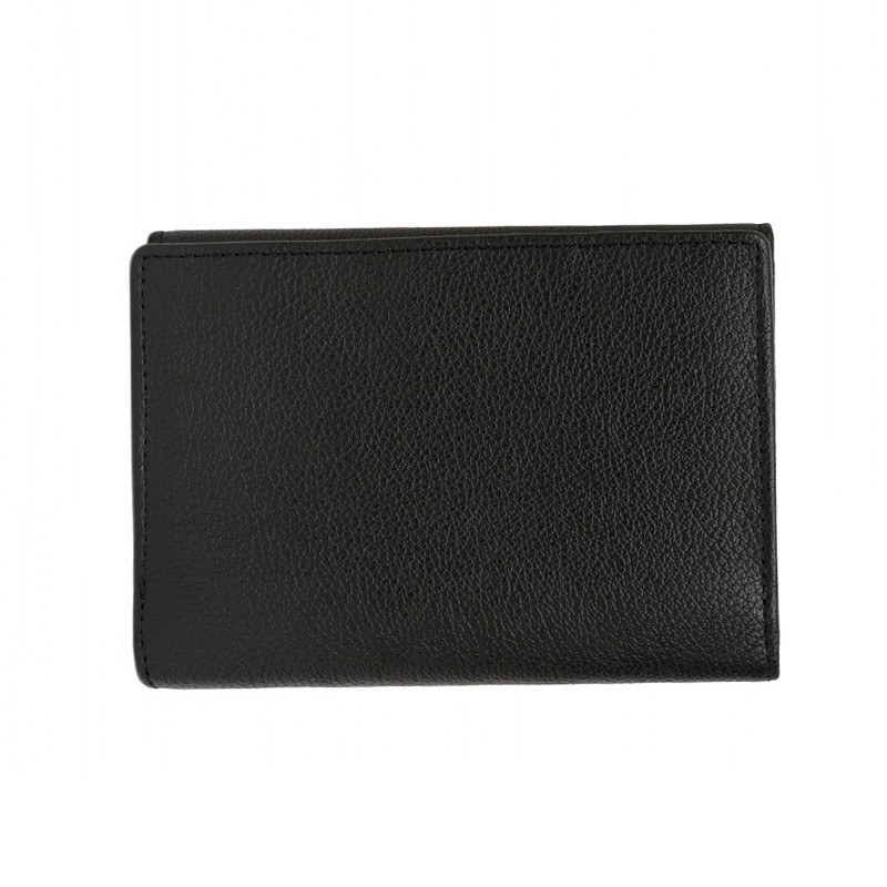 HEXAGONA Γυναικείο πορτοφόλι δερμάτινο μαυρο με εξωτερική κερματοθήκη HUL53P