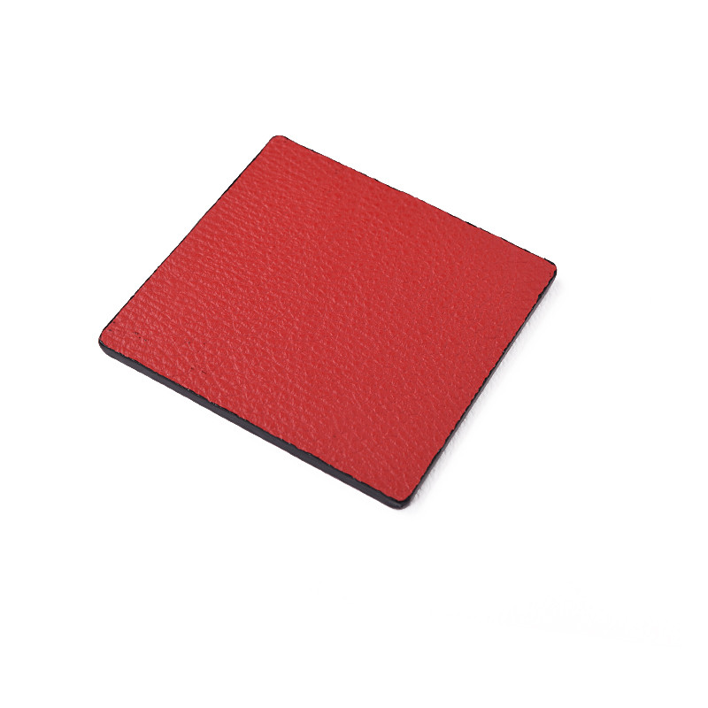 BagCity Σουβέρ τετράγωνα με θήκη σετ 6 τεμαχίων σε κόκκινο δέρμα SOV66RD