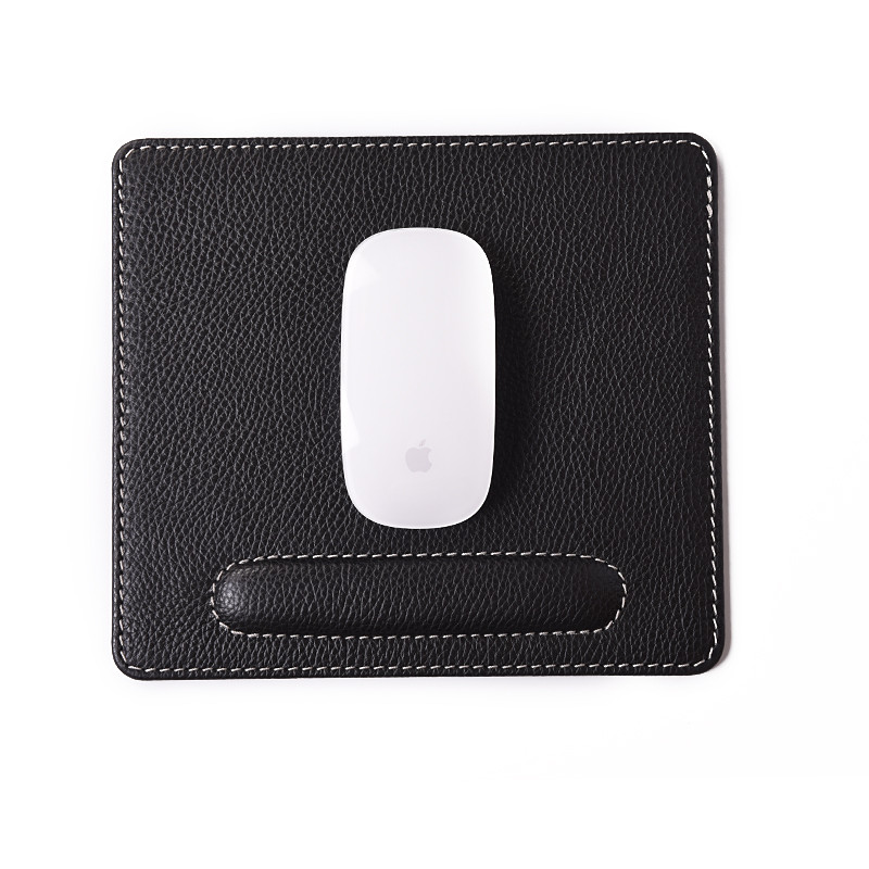 BagCity mouse pad με στήριγμα για τον καρπό σε μαύρο δέρμα MOP01BL
