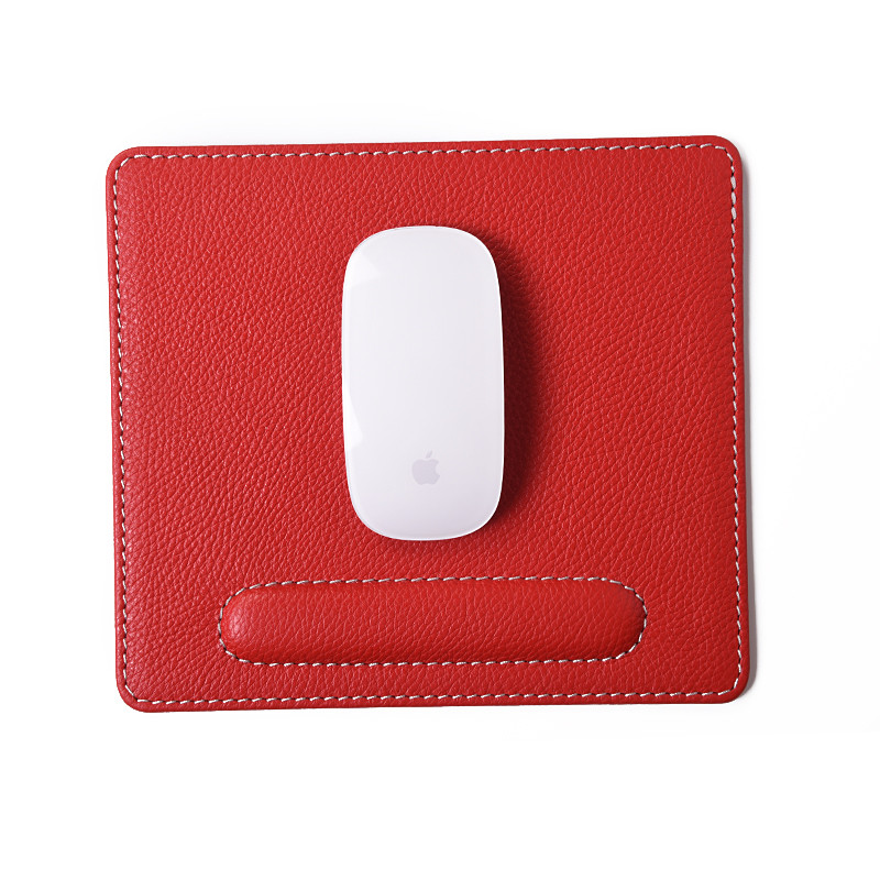 BagCity mouse pad με στήριγμα για τον καρπό σε κόκκινο δέρμα MOP06RE