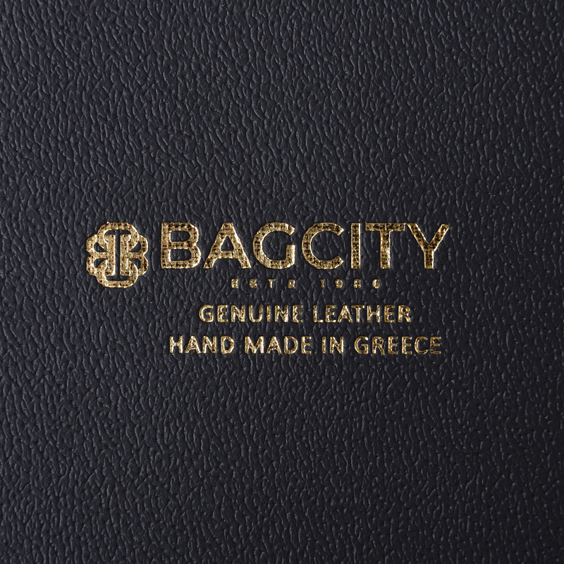 BagCity Μολυβοθήκη σε μαύρο δέρμα PEN01BL