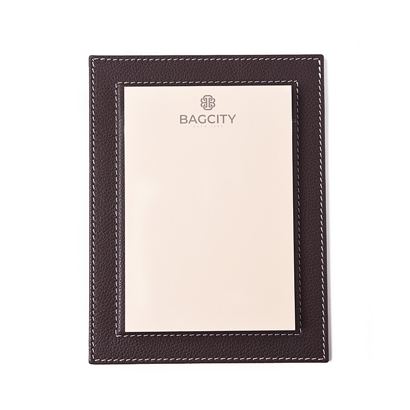 BagCity Βάση με κορνίζα Α5 Συνταγολογίου-Μπλόκ-Σημειώσεων σε καφέ δέρμα NOR04BR