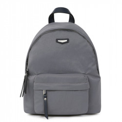 HEXAGONA Σακίδιο πλάτης γκρί σε ύφασμα με δέρμα JHT77KL