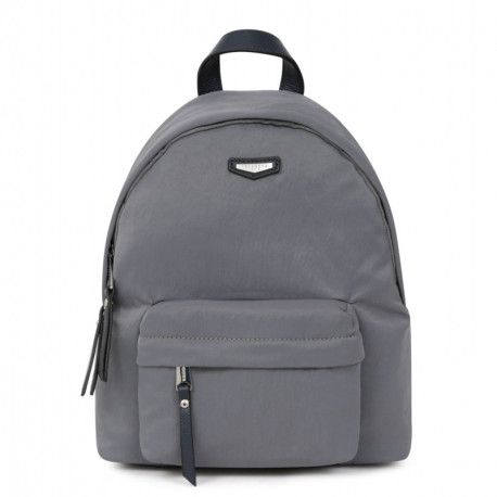 HEXAGONA Σακίδιο πλάτης γκρί σε ύφασμα με δέρμα JHT77KL