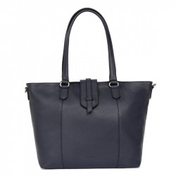 Τσάντα Α4 ώμου σε μπλέ δέρμα CDL03VO