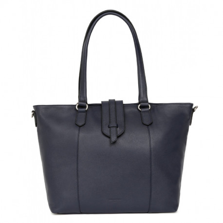 Τσάντα Α4 ώμου σε μπλέ δέρμα CDL03VO