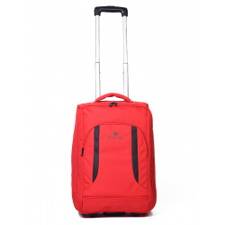 WORLDLINE Βαλίτσα καμπίνας κόκκινη με 2 ρόδες από αδιάβροχο ύφασμα CAS19ZT