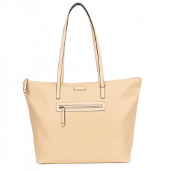 Τσάντα ώμου Α4 στο χρώμα της άμμου από αδιάβροχο ύφασμα XZ2222OQ