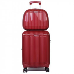 AIRTEX Σετ βαλίτσα καμπίνας & beauty case Polypropylene σε μπορντό χρώμα CBL37WL