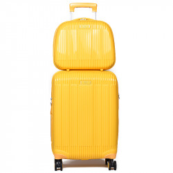 AIRTEX Σετ βαλίτσα καμπίνας & beauty case Polypropylene σε κίτρινο χρώμα CBM38WM