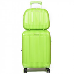 AIRTEX Σετ βαλίτσα καμπίνας & beauty case Polypropylene σε πράσινο χρώμα CBN39WN