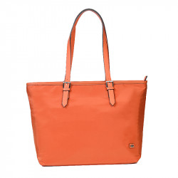 Τσάντα Shopping Α4 ώμου σε πορτοκαλί ύφασμα YQPSY2Q