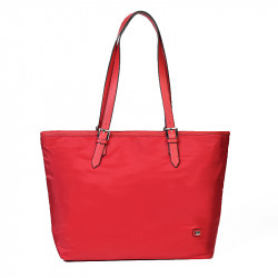 Τσάντα Shopping Α4 ώμου σε κόκκινο ύφασμα NTQ6CAZ