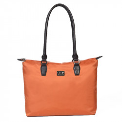 Τσάντα ώμου Shopping σε πορτοκαλί ύφασμα YCQ7LUB