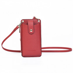 FRANCINEL Τσαντάκι θήκη τηλεφώνου με πορτοφόλι κόκκινο WXER7