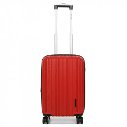 Βαλίτσα - Χειραποσκευή καμπίνας κόκκινη ABS & Polycarbon με τέσσερις ρόδες PMTD21