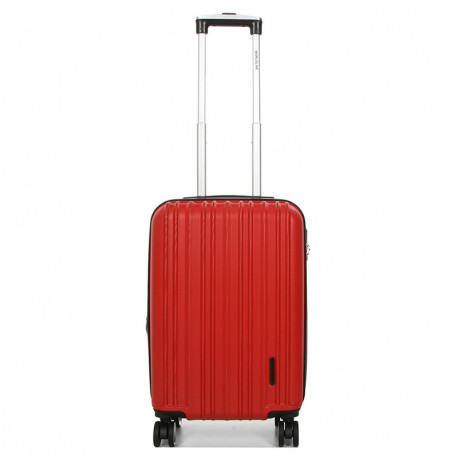 Βαλίτσα - Χειραποσκευή καμπίνας κόκκινη ABS & Polycarbon με τέσσερις ρόδες PMTD21