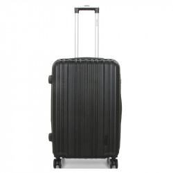 Βαλίτσα μεσαία μαύρη ABS & Polycarbon με τέσσερις ρόδες 25PMKM