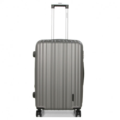 Βαλίτσα μεσαία γκρί ABS & Polycarbon με τέσσερις ρόδες PNE41T
