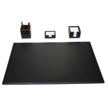 Bagcity Σετ Γραφείου μαύρο 4 τεμαχίων με σουμέν 80 x 50 από γνήσιο δέρμα BAG01QA