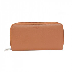 HEXAGONA Γυναικείο πορτοφόλι μεγάλο με φερμουάρ σε ταμπά δέρμα LPP168OP
