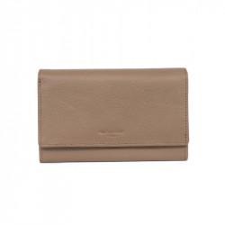 HEXAGONA Γυναικείο πορτοφόλι μεσαίο με κούμπωμα σε πούρο δέρμα BVX84JH