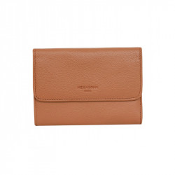 HEXAGONA Γυναικείο πορτοφόλι μεσαίο με κούμπωμα σε ταμπά δέρμα BVT239NT