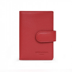 HEXAGONA Καρτοθήκη σε κόκκινο σκούρο δέρμα YUX292TX