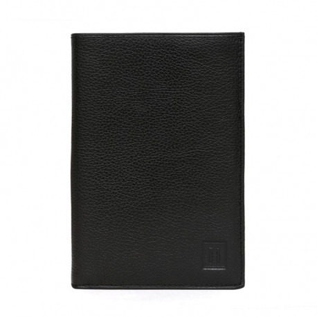 HEXAGONA Ανδρικό πορτοφόλι όρθιο σε μαύρο δέρμα JKK112UK