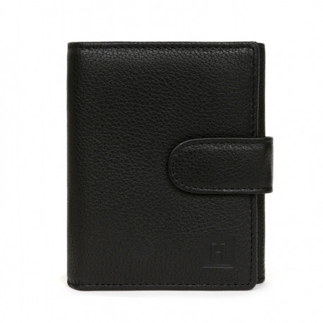 HEXAGONA Γυναικείο διπλό πορτοφόλι δερμάτινο μαύρο HUF58U