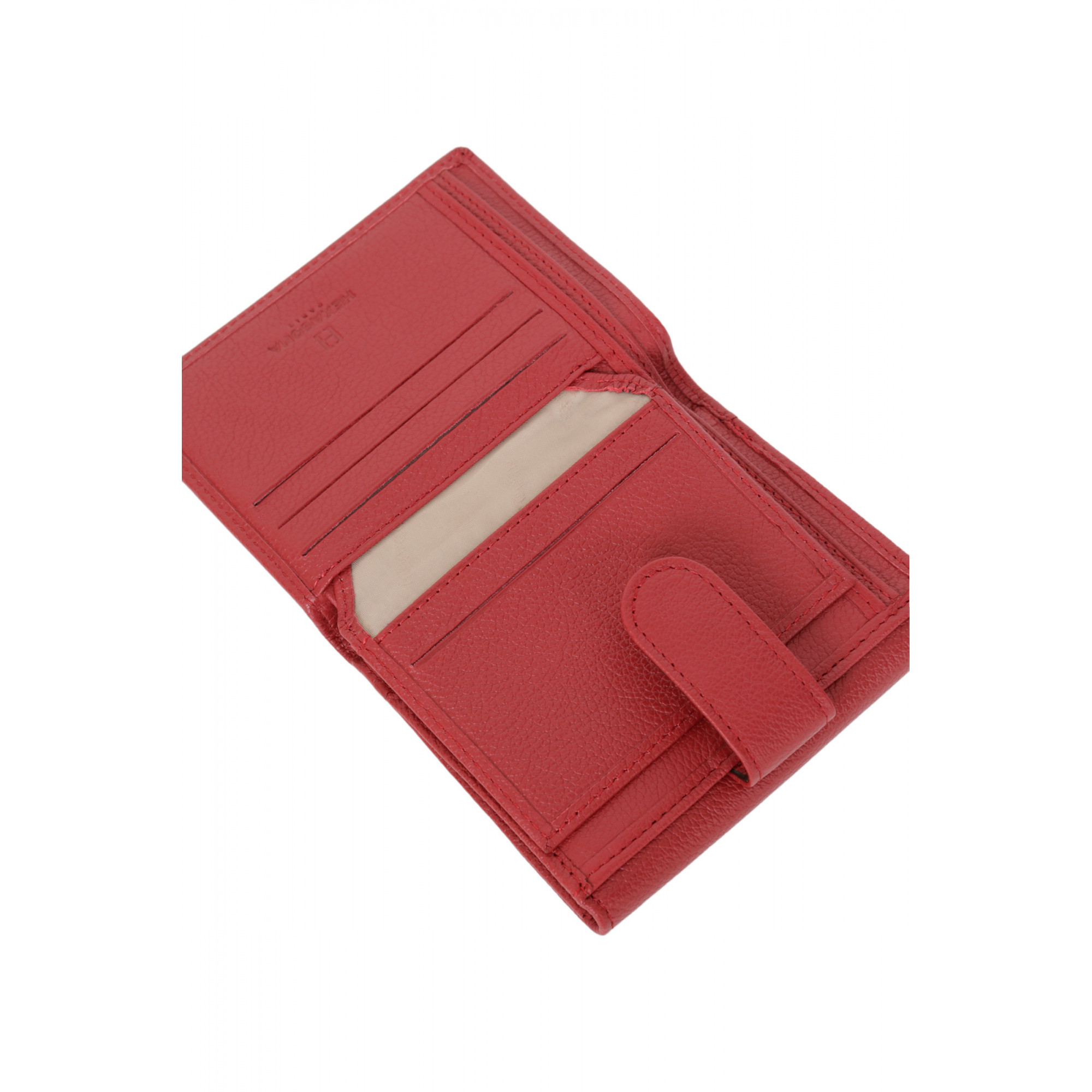 HEXAGONA Γυναικείο διπλό πορτοφόλι δερμάτινο κόκκινο HUI56S