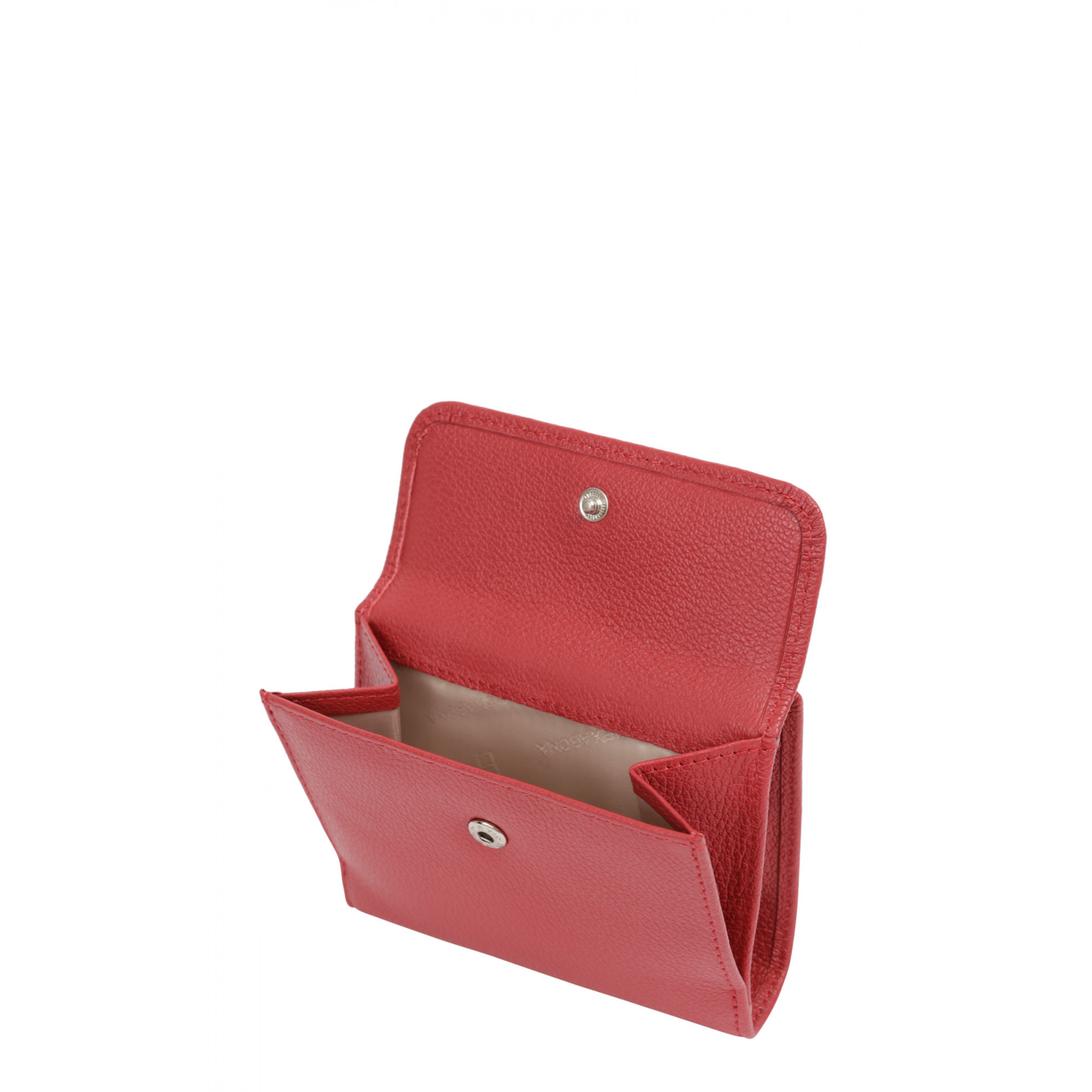 HEXAGONA Γυναικείο διπλό πορτοφόλι δερμάτινο κόκκινο HUI56S