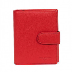 HEXAGONA Γυναικείο πορτοφόλι μικρό με κούμπωμα σε κόκκινο ανοιχτό δέρμα FGI251DI
