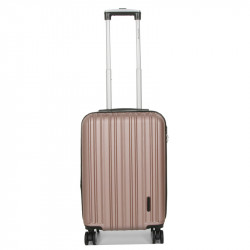 Βαλίτσα - Χειραποσκευή καμπίνας ρόζ ABS & Polycarbon με τέσσερις ρόδες NDQ24R