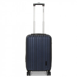 Βαλίτσα - Χειραποσκευή καμπίνας μπλέ ABS & Polycarbon με τέσσερις ρόδες EEFE216