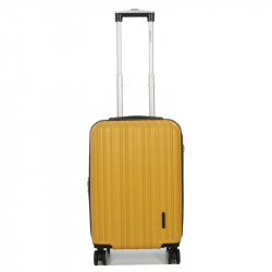 Βαλίτσα - Χειραποσκευή καμπίνας κίτρινη ABS & Polycarbon με τέσσερις ρόδες AYP2R19