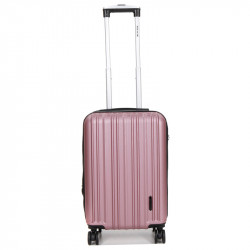 Βαλίτσα - Χειραποσκευή καμπίνας ρόζ ABS & Polycarbon με τέσσερις ρόδες VZ6KV89