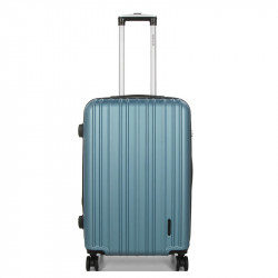 Βαλίτσα μεσαία μπλέ ανοιχτό ABS & Polycarbon με τέσσερις ρόδες QW2FE1
