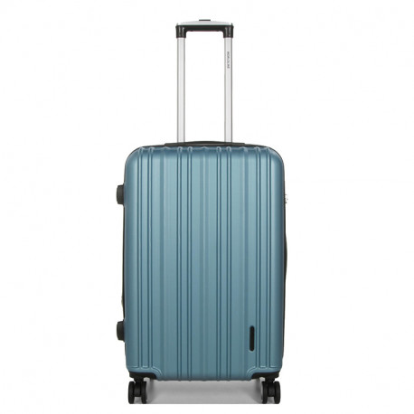 Βαλίτσα μεσαία μπλέ ανοιχτό ABS & Polycarbon με τέσσερις ρόδες QW2FE1