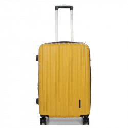 Βαλίτσα μεσαία κίτρινη ABS & Polycarbon με τέσσερις ρόδες QWT8Z5