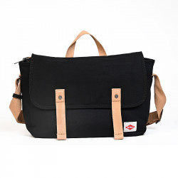 Τσάντα A4 LEE COOPER σε μαύρο ύφασμα B3PZJ16