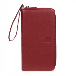 Γυναικείο πορτοφόλι μεγάλο με φερμουάρ σε κόκκινο δέρμα LPK163OK