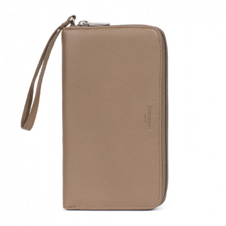 Γυναικείο πορτοφόλι μεγάλο με φερμουάρ σε πούρο δέρμα LPN166ON